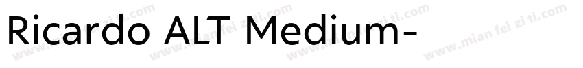 Ricardo ALT Medium字体转换